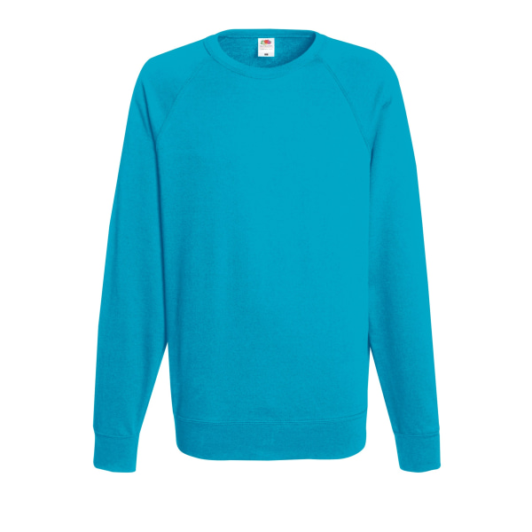 Fruit Of The Loom Lätt raglan sweatshirt för män (240 GSM) Azure Blue 2XL