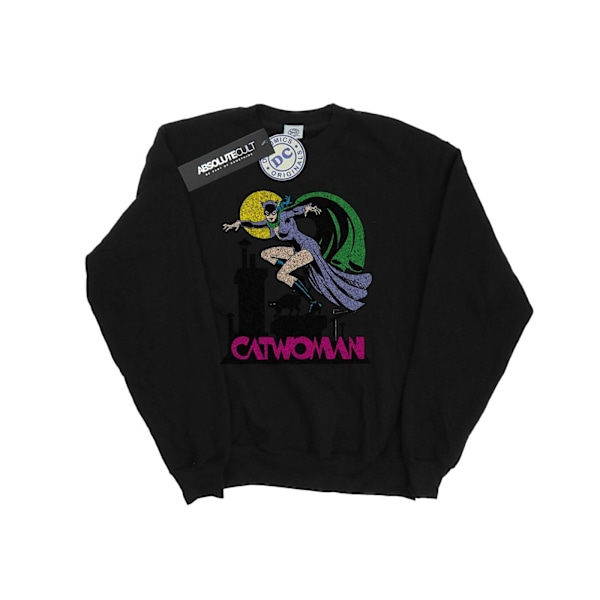 DC Comics Catwoman Crackle Logo Sweatshirt M Svart Black M