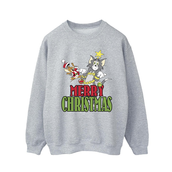 Tom And Jerry Herr Merry Christmas Baubles Sweatshirt 4XL Sport Sports Grey 4XL