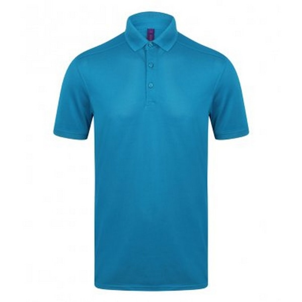 Henbury Herr Stretch Microfine Pique Poloskjorta M Safir Sapphire M