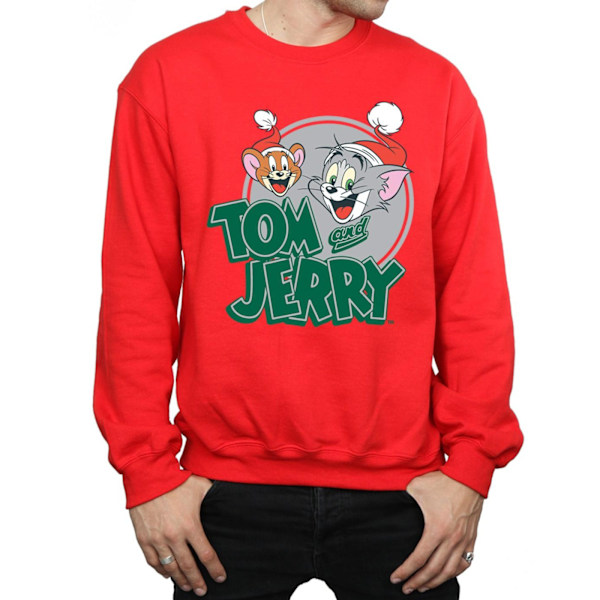 Tom And Jerry Julhälsning Sweatshirt M Röd Red M