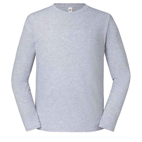 Fruit of the Loom Unisex Adult Iconic 195 Premium Långärmad Heather Grey S