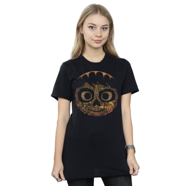 Disney T-shirt för pojkvän i bomull, dam/dam, Coco Miguel Face Black L