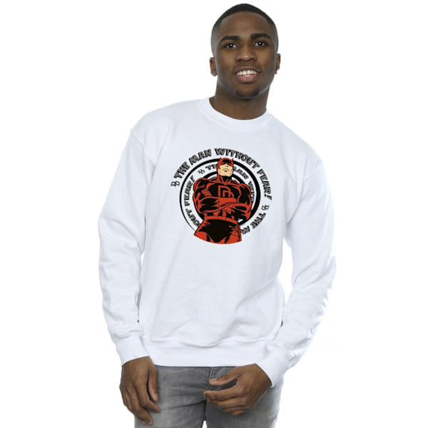 Marvel Comics Daredevil Spiral Sweatshirt M Vit White M
