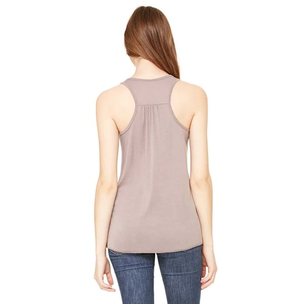 Bella + Canvas Dam/Kvinnor Racerback Flowy Tank Top M Pebble Pebble Brown M