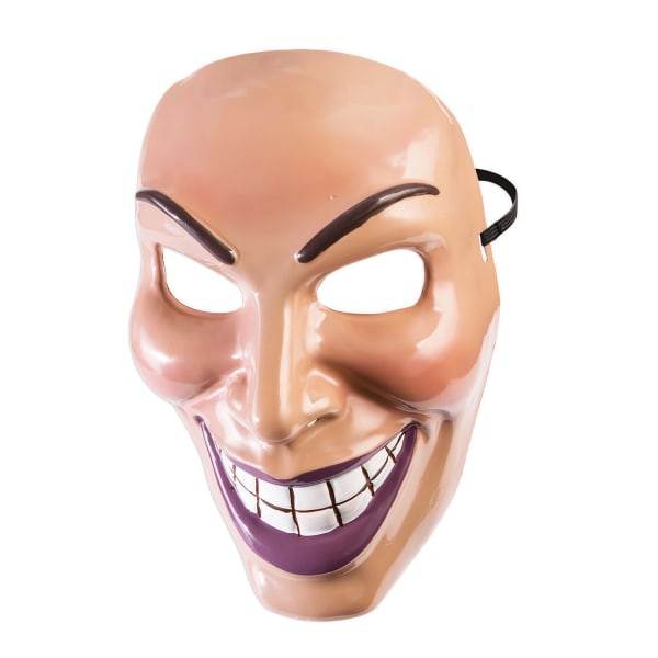 Bristol Novelty Unisex Vuxna Man Evil Grin Mask One Size Beig Beige/Purple One Size