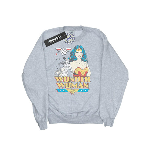 DC Comics Dam/Kvinnor Wonder Woman Poserar Sweatshirt L Heathe Heather Grey L