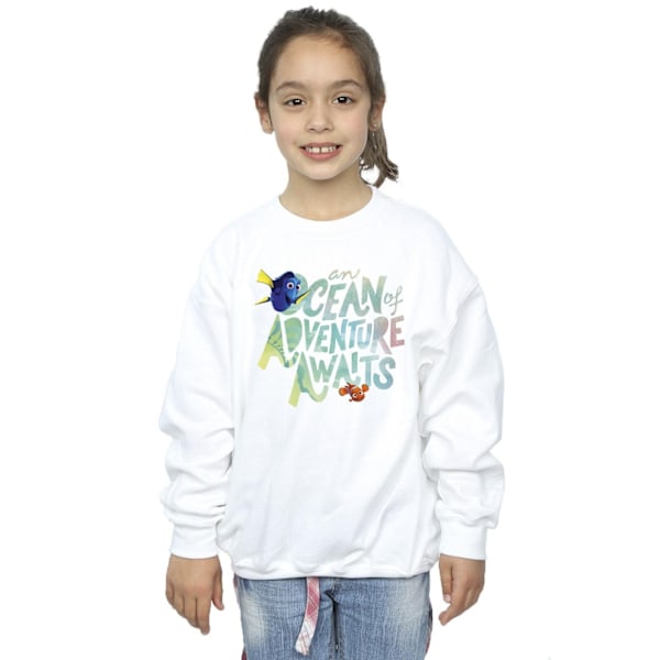 Finding Dory Flickor Ocean Adventure Sweatshirt 3-4 År Vit White 3-4 Years