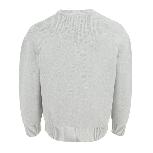 Firetrap Herr Stickad Bomull Tröja med Rund Hals L Ljusgrå Light Grey L
