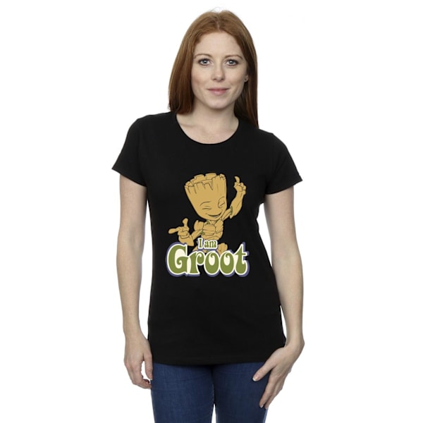 Guardians Of The Galaxy Dam/Kvinnor Groot Dans Bomull T-Sh Black S