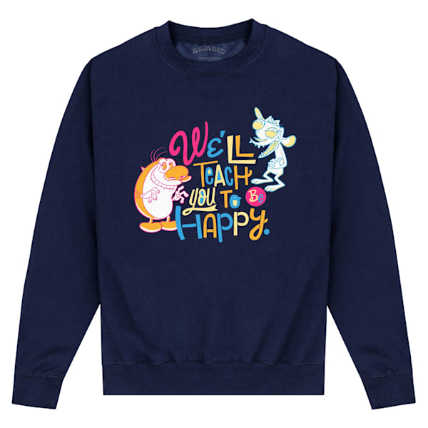 Ren & Stimpy Unisex Vuxen Teach Sweatshirt L Marinblå Navy Blue L