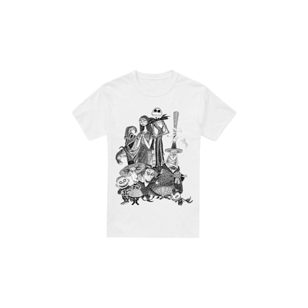 The Nightmare Before Christmas Herrarnas Jack Sally Monster Ritning White XL