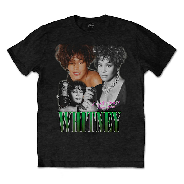 Whitney Houston Unisex Vuxen I Will Always Love You Homage Cott Black L