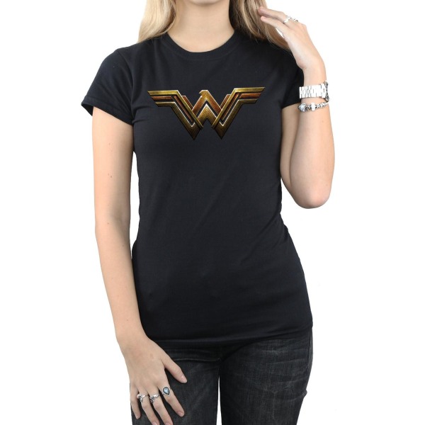 Wonder Woman Dam/Dam Logotyp bomull T-shirt L Svart Black L