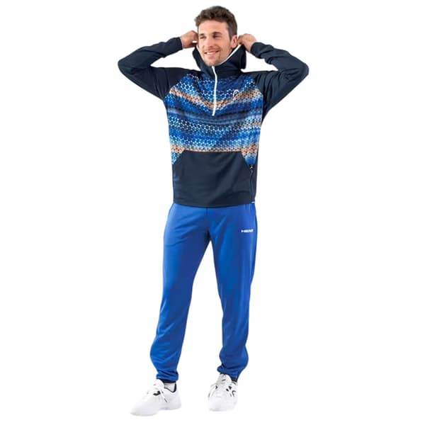 Head Herr Tröja med Geometriskt Mönster Regular Raglan L Blå Blue L