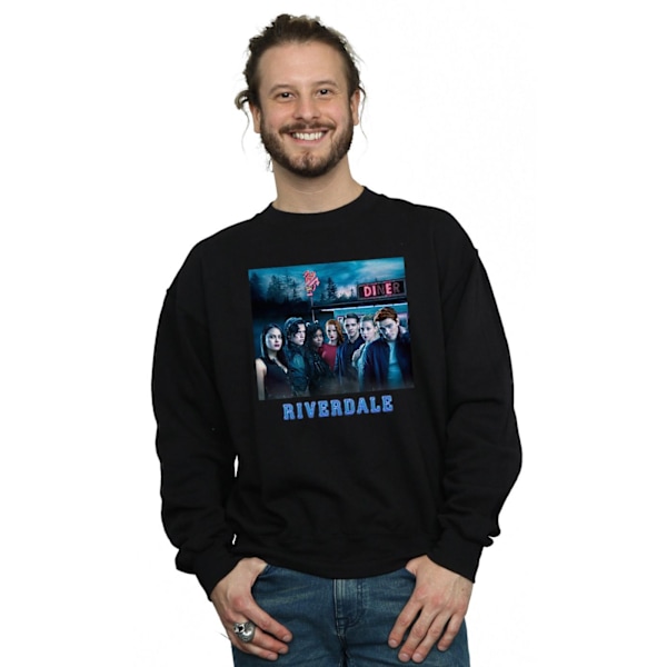 Riverdale Mens Diner Poster Sweatshirt L Svart Black L