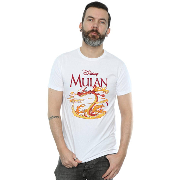 Disney Herr Mulan Mushu Dragon Fire T-shirt 3XL Vit White 3XL