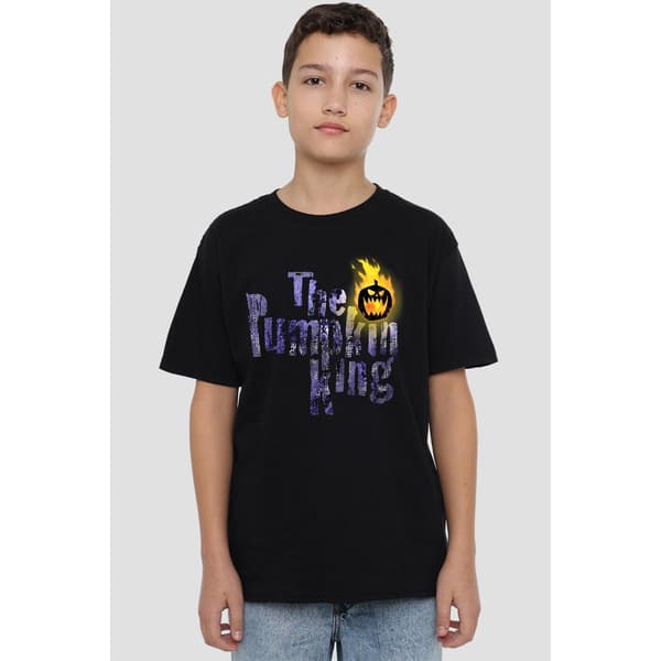The Nightmare Before Christmas Barn/Barn Pumpkin King Text Black 3-4 Years