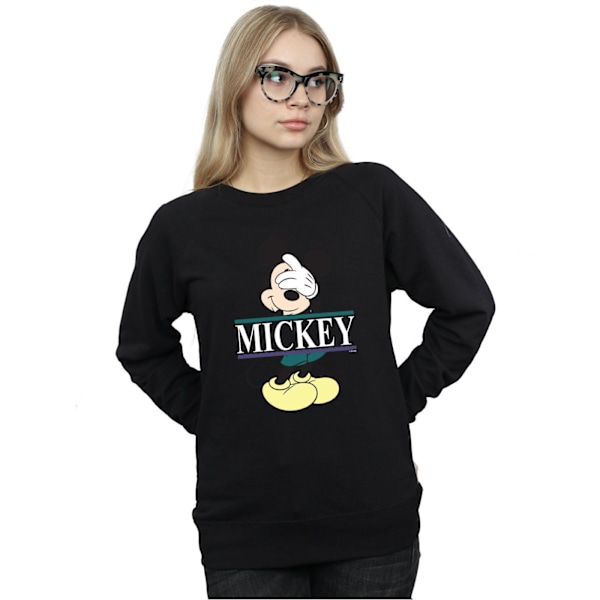 Disney Dam/Kvinnor Mickey Mouse Bokstäver Sweatshirt S Svart Black S