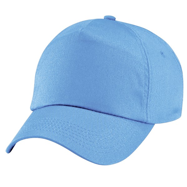Beechfield Original 5-panel keps i enfärgad unisexmodell för juniorer Sky One Size