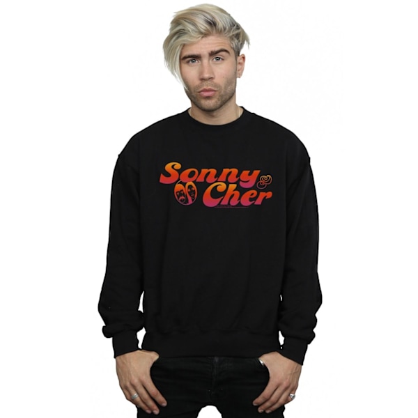 Sonny & Cher Herr Gradient Logo Sweatshirt 4XL Svart Black 4XL