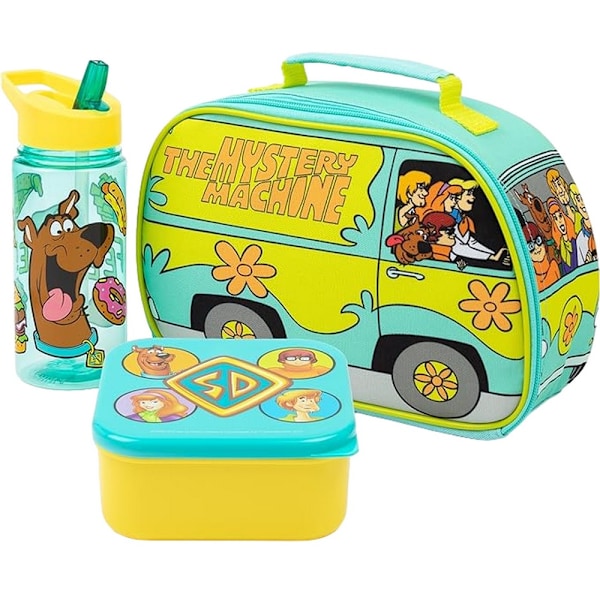 Scooby Doo The Mystery Machine Lunch Bag Set One Size Blå/Gul Blue/Yellow One Size