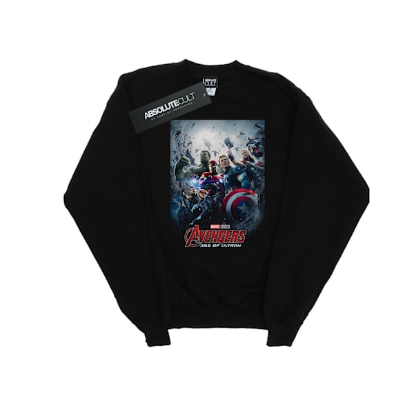 Marvel Studios Herr Avengers Age Of Ultron Poster Sweatshirt L Black L