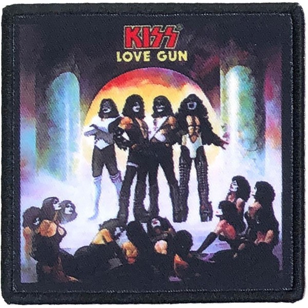 Kiss Love Gun Standard Iron On Patch En one size Flerfärgad Multicoloured One Size