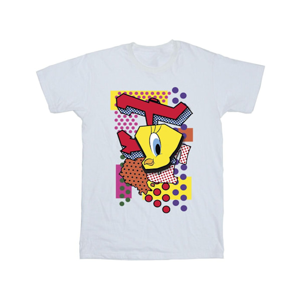 Looney Tunes Tweety Pop Art T-shirt för män, 4XL, vit White 4XL