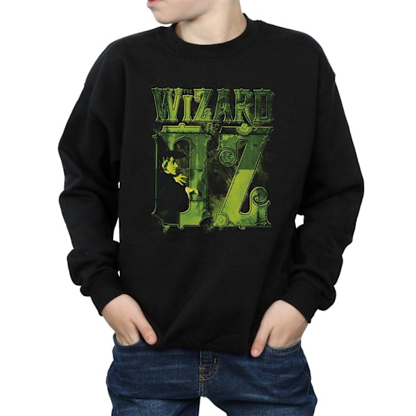 Trollkarlen från Oz Pojkar Wicked Witch Logotyp Sweatshirt 12-13 År Black 12-13 Years