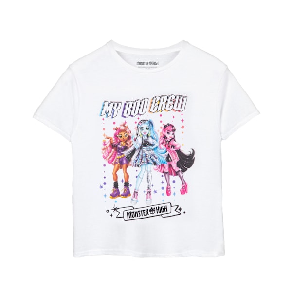 Monster High Girls Boo Crew T-shirt 3-4 år Vit White 3-4 Years