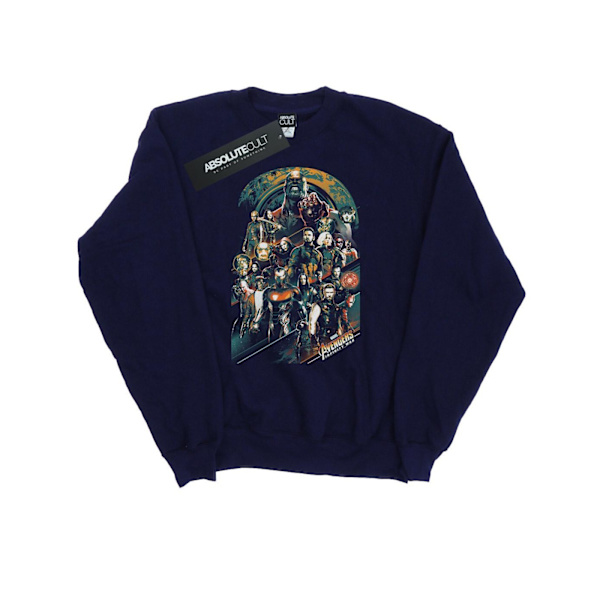 Avengers Infinity War Herrarnas Team Sweatshirt 3XL Marinblå Navy Blue 3XL