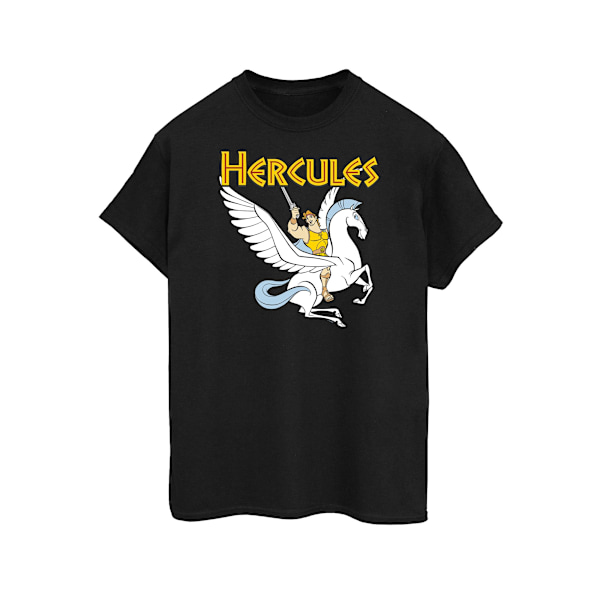 Disney Dam/Damer Hercules Med Pegasus Bomull Boyfriend T-Shirt S Black 3XL