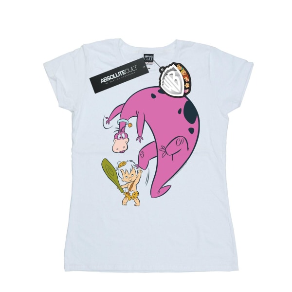 The Flintstones Dam/Dam Bamm Bamm Och Dino Bomull T-shirt White L
