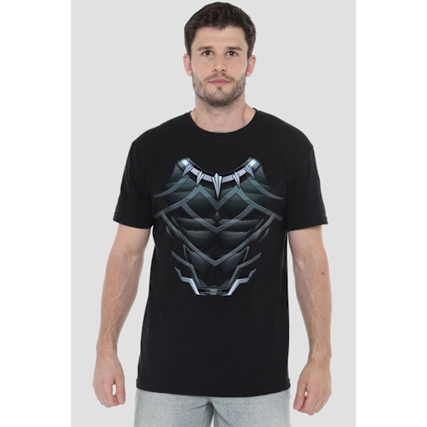 Black Panther Herrkostym T-shirt M Svart Black M