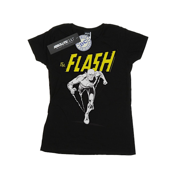 DC Comics Dam/Kvinnor The Flash Mono Action Pose Bomull T-shirt Black L