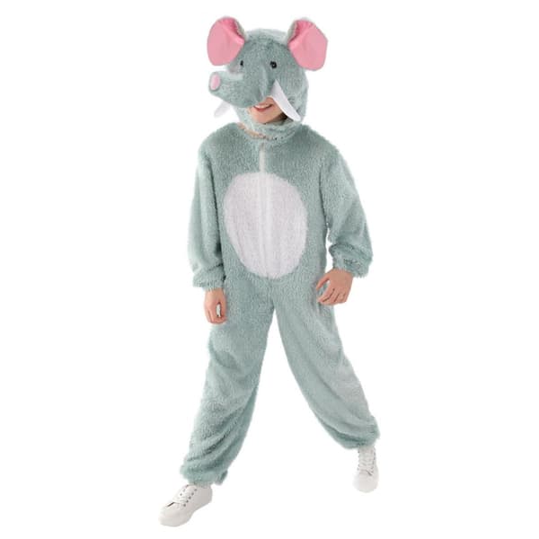 Smiffys Barn/Barn Elefantdräkt Set 4-6 År Grå/Vit Grey/White 4-6 Years
