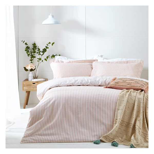 The Linen Yard Hebden Påslakanset Enkelsäng Blush Blush Single
