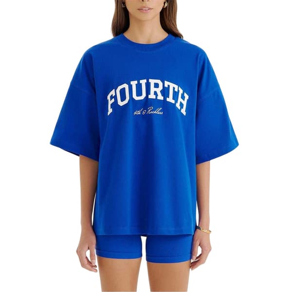 4th & Reckless Dam T-shirt med normal passform 10 UK Blå Blue 10 UK