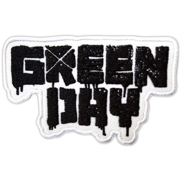 Green Day 21st Century Breakdown Vävd Logotyp Strykjärnslapp Storlek S Black/White One Size