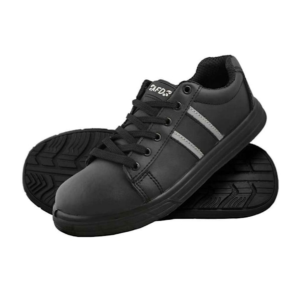 Dennys Unisex Vuxen Läder Säkerhetsskor 7 UK Svart Black 7 UK