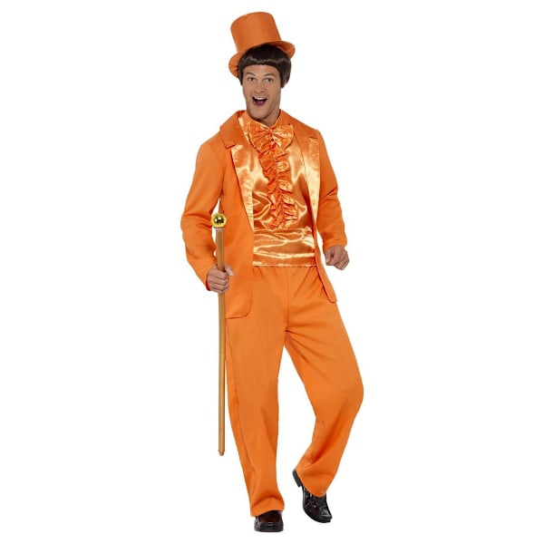 Smiffys Herr 90-tals Dum Tuxedo Kostymset L R Orange Orange L R