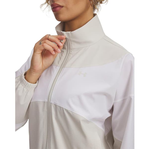 Under Armour Rival Woven lättviktsjacka med avslappnad passform för dam White 10 UK
