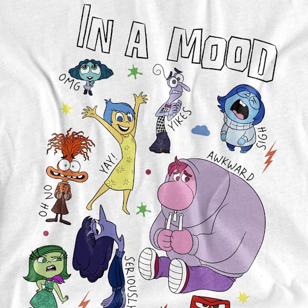 Insidan Ut 2 Unisex Vuxen In A Mood T-Shirt XL Vit White XL