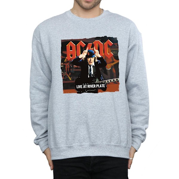 AC/DC Live At River Plate Columbia Records Sweatshirt S Sp Sports Grey S