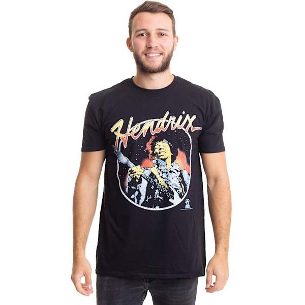 Jimi Hendrix Unisex Script T-shirt M Svart Black M