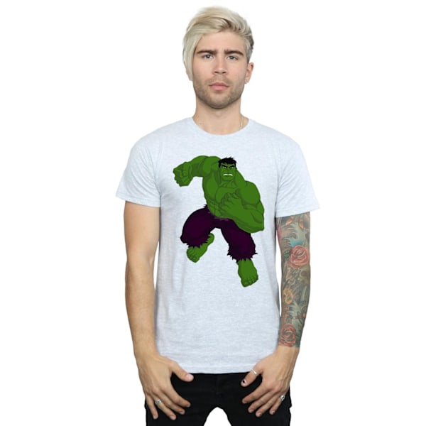 Marvel Herr Hulk Pose T-shirt L Sports Grey Sports Grey L