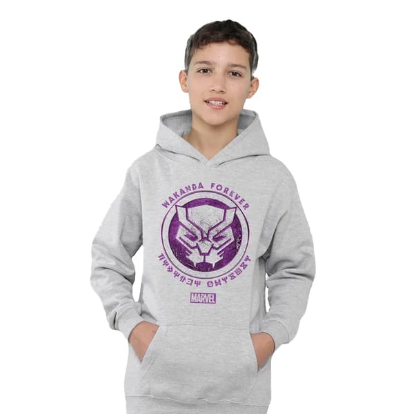 Black Panther Barn/Barn Scratch Pull Over Hoodie 7-8 År Athletic Heather 7-8 Years