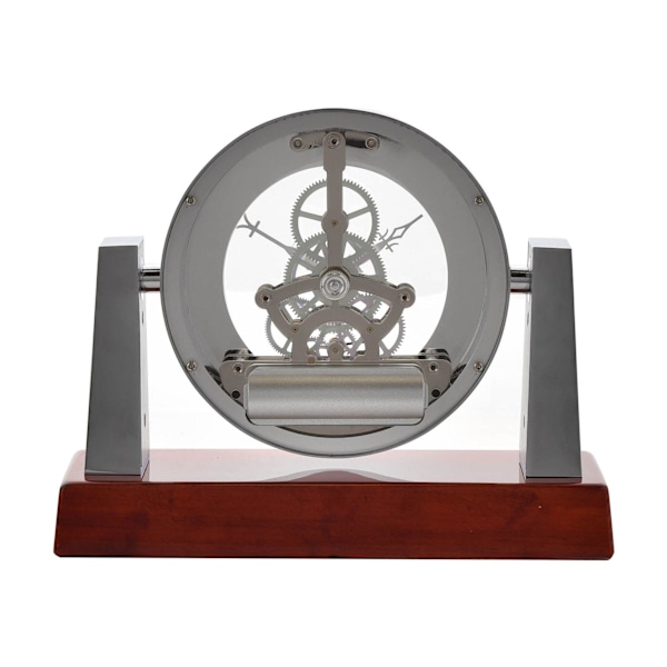 Wm.Widdop Mantel Clock Skeletturverk Strålkastarstil En Silver One Size