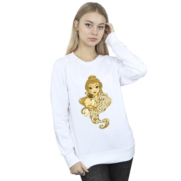 Disney Dam/Kvinnor Skönheten och Odjuret Döm Aldrig Sweatshirt White S